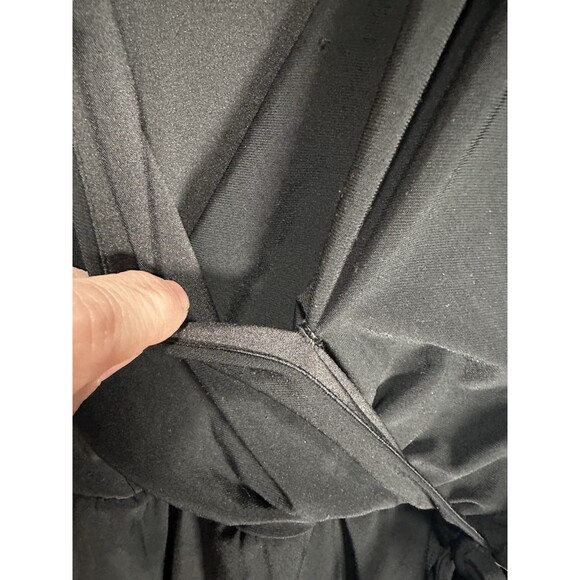White House Black Market Faux Wrap Black Romper  Size 0 - Picture 6 of 8